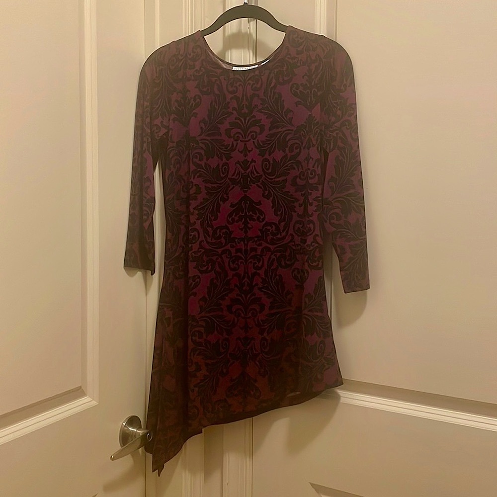 Susan Graver tunic with handkerchief hem